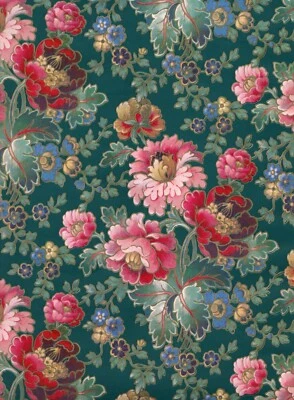 Envoltura de regalo floral Jennifer Adams, papel de envolver para todas las ocasiones, flores rosas verdes Foto 1 de 2