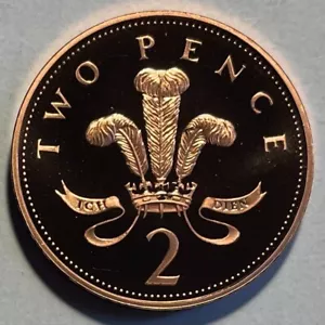 Great Britain 2 Pence 1994 - Ostrich Feathers - Proof - Picture 1 of 5