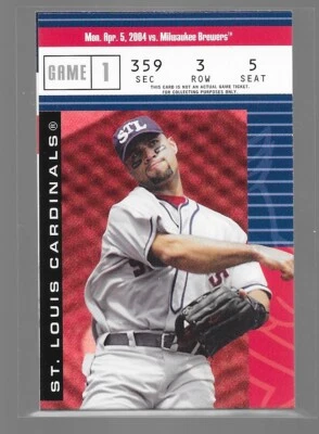 2004 Fleer Authentix ALBERT PUJOLS Ticket Studs Insert Card #5TS STL Cardinals  - Image 1 of 2