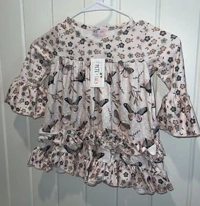 Pete & Lucy Dress Size 12-18 Month Long Sleeve Girls Toddler Butterfly New - Picture 1 of 9
