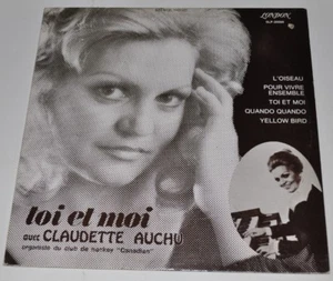 CLAUDETTE AUCHU: TOI et MOI Montreal Canadiens Organ Player LP Record - Picture 1 of 4