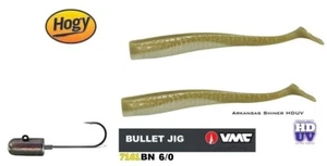 2 Piezas Eisele Hogy Paddle 7" 18cm Arkansas Shiner UV + 1 VMC 7161BN Bullet 100g - Imagen 1 de 1