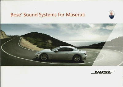 Folleto de ventas del mercado del Reino Unido Maserati Bose Sound Systems 2010-2011 Foto 1 de 2