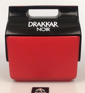 Rare Vntg DRAKKAR NOIR Igloo MiniMate Cooler Made USA Red Black White Promo 1/96 - Picture 1 of 2