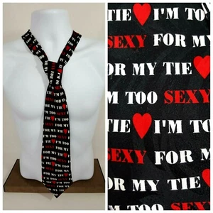 Addiction Mens Neck Tie I'm To Sexy For This Tie Designer Novelty Suit Silk - Imagen 1 de 13