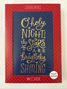18 Bild Kunst O Heilige Nacht Weihnachtskarten "Mai...Feiertage leuchten" Religiös Neu - Bild 1 von 2