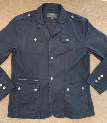 Guess Jacket Mens XL Military Cargo Pockets Button Unlined Shacket Field Coat - Image 1 of 4