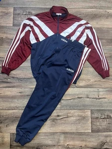 Vintage 80-90s Adidas Originals Multicolor Men's TrackSuit Jacket Pants Size M - Picture 1 of 16