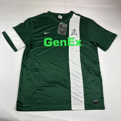 Camiseta deportiva Nike Dri Fit para hombre XL 520583 341 verde a rayas manga corta GenEx #6 NUEVA Foto 1 de 4