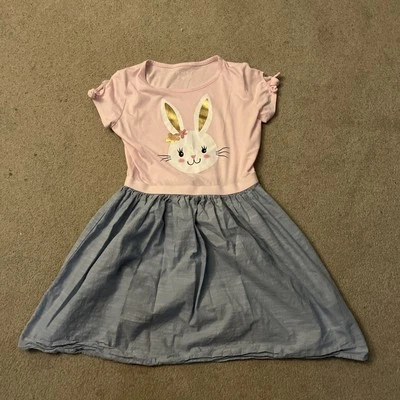 Children’s Place Pink & Blue Easter Bunny Dress Girls XXL 16 - Image 1 of 4