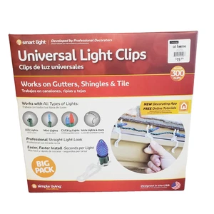 Simple Living Solutions 300 COUNT Universal Christmas Light Clip Smart Light New - Picture 1 of 7