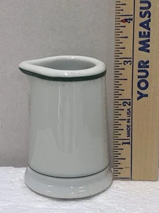 McNicol China Restaurant Ware 3” Creamer Green Stripe Good Condition - Picture 1 of 5