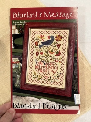 Blackbird Designs BLUEBIRD'S MESSAGE Cross Stitch Pattern #23 with Fabric - Image 1 of 4
