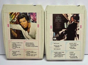 Lot of 2 Tom Jones 8-Track Tapes Fever Zone & Tom Pressure Pads Replaced Tested - Imagen 1 de 4