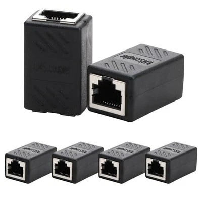 HUGWAIT 6 Pezzi Accoppiatore RJ45 10Gbps, Connettore di Rete Cat7 / Cat6 / Cat5e / Cat5,