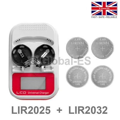 Knopfzelle Akku Ladegerät Kit - LIR2016 LIR2025 LIR2032 - Bild 1 von 2
