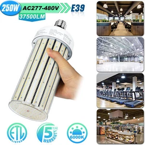480V 250W Led Corn Bulbs Retrofit Lamp 1000W Equiv Warehouse High Bay Lightings - Picture 1 of 9