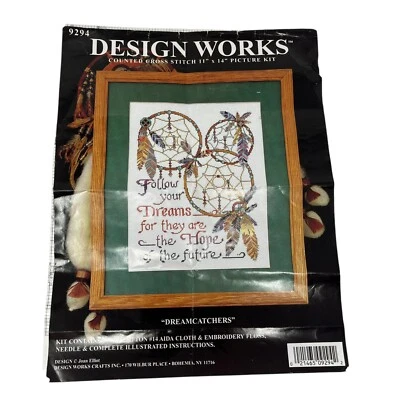 Design Works Counted Cross Stitch  11"x14" Picture Dreamcatcher Pattern ONLY - Image 1 of 2