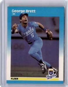1987 Fleer George Brett Baseball Card Kansas City Royals #366