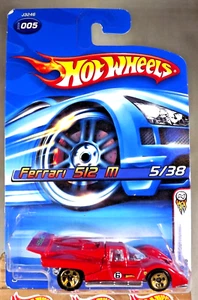 2006 Hot Wheels #5 First Editions 5/38 FERRARI 512 M Red Variant w/Gold 5 Spoke - Picture 1 of 5