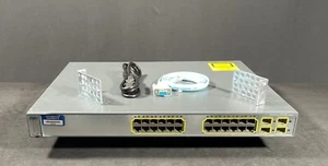 Cisco WS-C3750G-24TS-S 24 Port Managed Gigabit Switch - Same Day Shipping - Picture 1 of 5