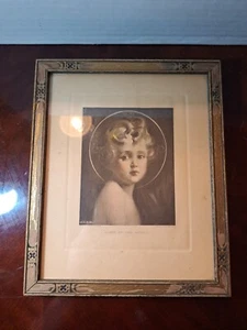 Light of the World Vintage 1920s Framed Print C. Bosseron Chambers Under Glass - Picture 1 of 6
