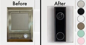 Doorbell Wall Plate for Eufy C30/C31: Upgrade NuTone, More - STAINLESS - Picture 1 of 3