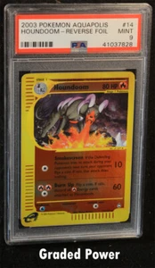 Pokemon Aquapolis Reverse Holo Houndoom CGC 9 lámina inversa (7828) #14  - Imagen 1 de 2