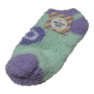 Target Girls Size 5-6.5 Kids Cozy Socks 'XO' HeartPurple/Mint - Picture 1 of 7