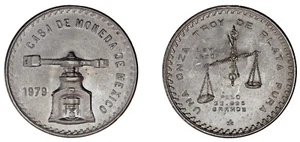 1 SILVER TROY OUNCE / 1 ONZA TROY PLATA. MÉXICO, 1979. UNC / SC. - Imagen 1 de 1