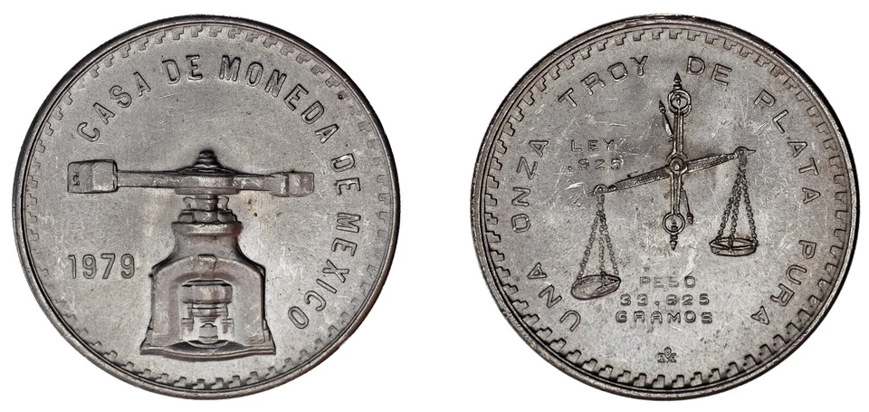 1 ONCIA TROY D'ARGENTO / 1 ONCIA TROY SPL. MESSICO, 1979. UNC- / SPL-. - Immagine 1 di 1