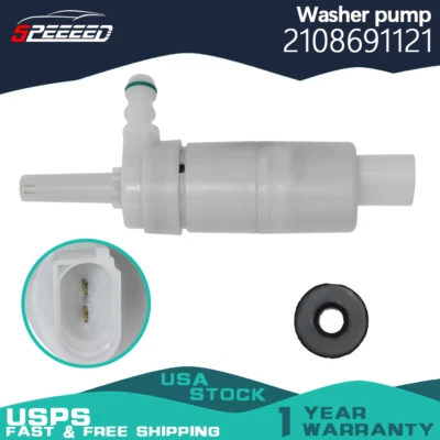 Washer Pump 2108691121 For Mercedes-Benz SL63 AMG SL550 C350 CL600 SL65 AMG E350 Foto 1 de 4