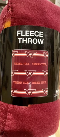 VT Virginia Tech Fleece Throw Hokies Classic Plush 50" x 60" Northwest Brand NEW Cover