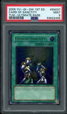 2005 Yu-Gi-Oh! TLM-EN037 1st Edition Ultimate Rare Card of Sanctity - PSA 9 MINT - Image 1 of 2