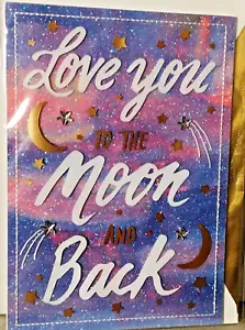Hallmark Signature Valentine's Day LOVE YOU TO THE MOON AND BACK Thimblepress - Picture 1 of 2