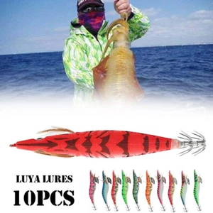 Multi-colors Fishing Lure Saltwater Luminous Squid Bait Jigs Duel Shaped jeRSL - Picture 1 of 8