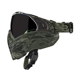 Push Unite Paintball Goggles MASK with Quad PANE Lens and CASE (Olive Camo)