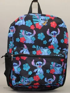 Disney Lilo & Stitch Blue Allover Print Full Size Backpack NWT - Picture 1 of 1