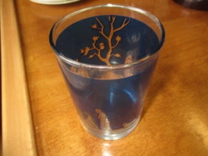 Vintage einzelne blaue Krippenszene 3 3/4" hoch Glas Kerzenglashalter? Schön! - Bild 1 von 9