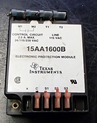 Electronic Protection Module Texas Instruments 15AA1600B 115VAC Used T/O Lot of3 Foto 1 de 4