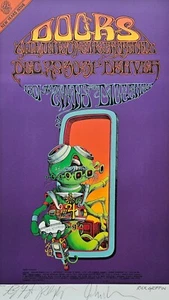 THE DOORS Pay Attention Spaceman Family Dog HAND SIGNED art Rick Griffin Denver - Picture 1 of 7