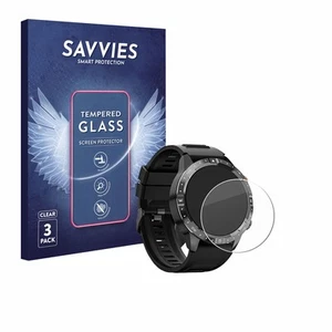 3x Savvies Schutzglas für Sanorum Smartwatch 1.43" Echt Glas Panzer Display - Zdjęcie 1 z 7