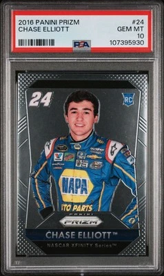 Chase Elliott RC 2016 PSA 10 Rookie Prizm Racing #24 NASCAR NAPA Foto 1 de 3