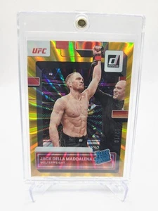 2023 Panini Donruss UFC No. 208 Jack Della Maddalena RC Gold Laser Holo 02/10 - Picture 1 of 2