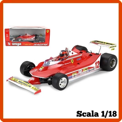 Modellino auto scala 1/18 diecast FERRARI 312 T4 VILLENEUVE South Africa Burago - Immagine 1 di 4