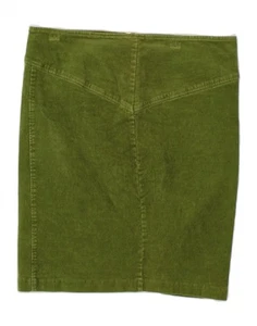 BENETTON Womens Corduroy Skirt IT 44 Medium W30 Green Cotton CN36 - Picture 1 of 4