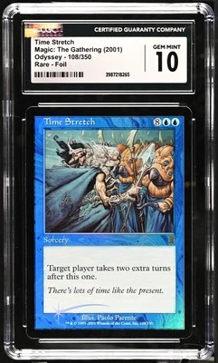 TIME STRETCH Odyssey Foil Rare CGC 10 Gem Mint MTG [Nostalgium] - Image 1 of 2