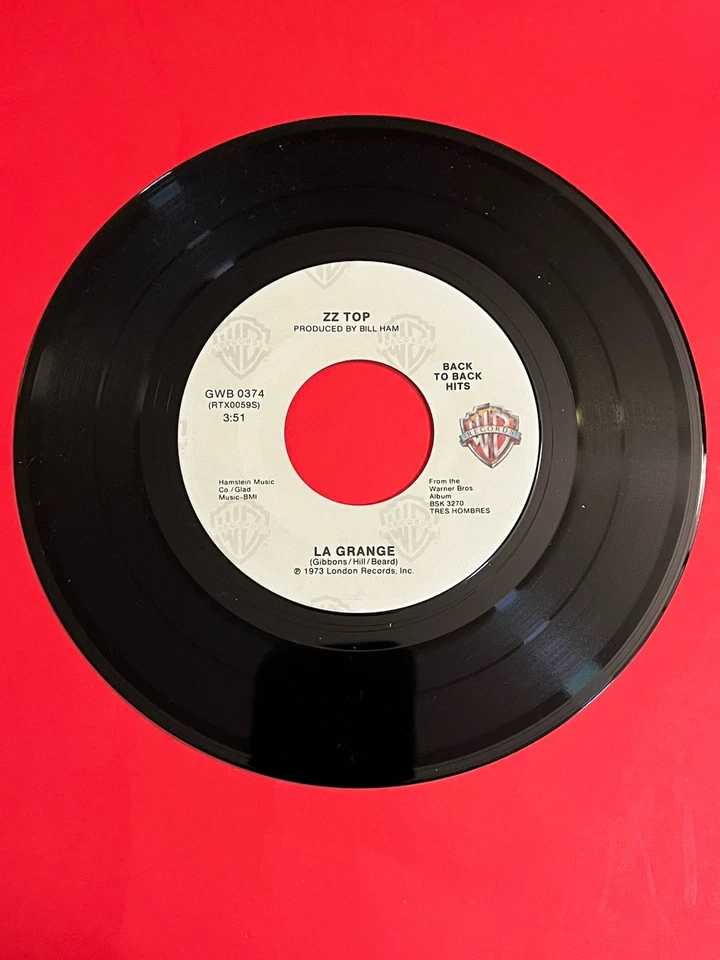 ZZ Top Used 45rpm Vinyl “Tush” & “La Grange” (1973) Warner Brothers - Image 1 of 3
