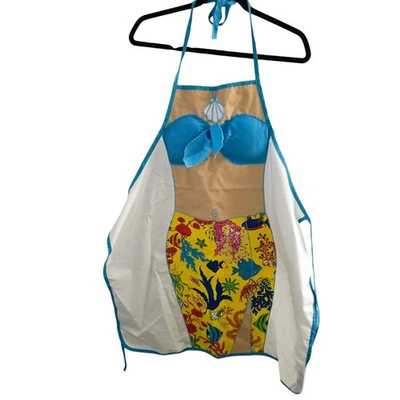 Vintage Novelty Bikini Apron – Tropical Wrap Skirt Print, Pin-Up Kitchen Wear - Image 1 of 4