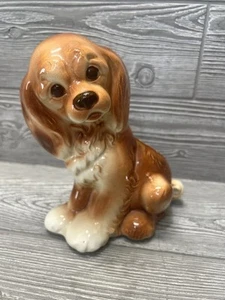 Vintage Keramik Cocker Spaniel Welpe Hund Übertopf 7,5" Midcentury Figur - Bild 1 von 9
